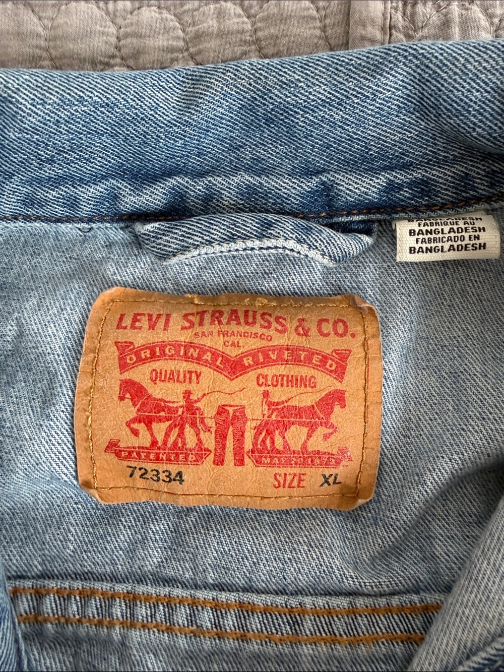 Levi's Men's XL Light Wash Denim Trucker Jean Jacket Classic Button Front - Picture 7 of 13